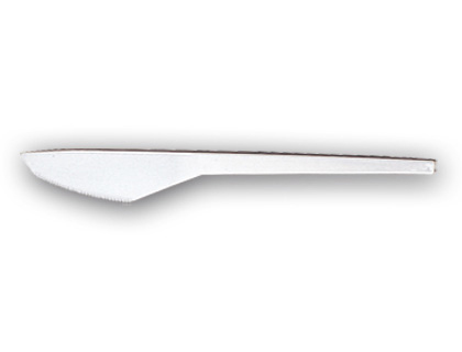100 cuchillos de plástico blanco 16,5cm.